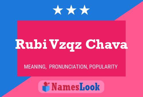 Rubi Vzqz Chava Name Poster