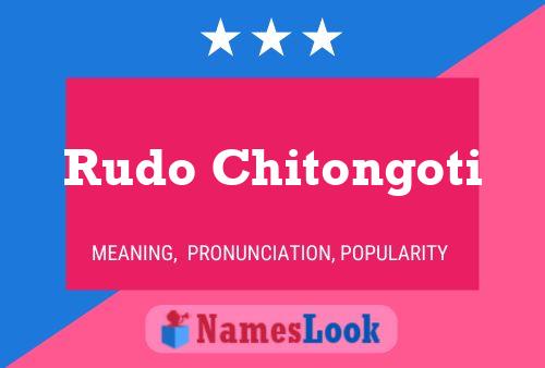 Rudo Chitongoti Name Poster