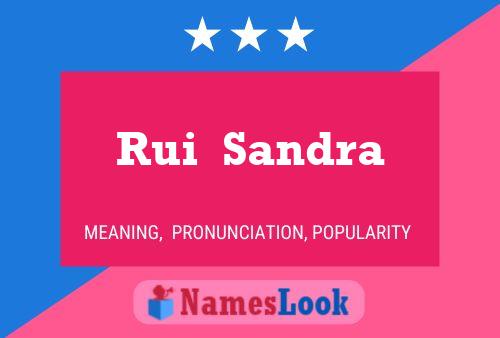 Rui  Sandra Name Poster