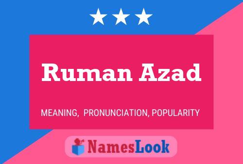 Ruman Azad Name Poster