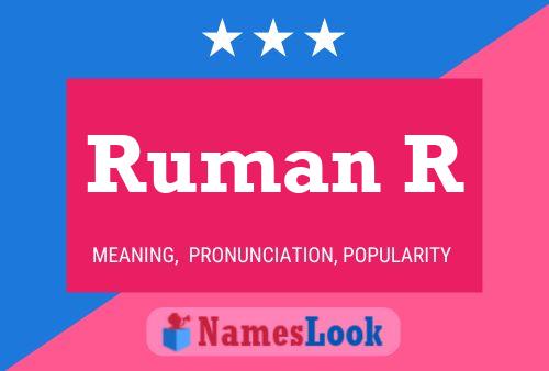 Ruman R Name Poster