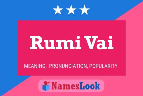 Rumi Vai Name Poster