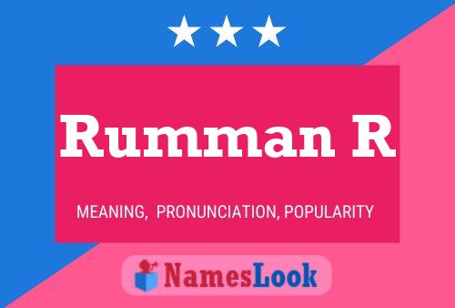 Rumman R Name Poster