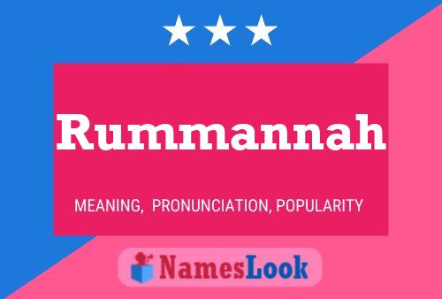 Rummannah Name Poster