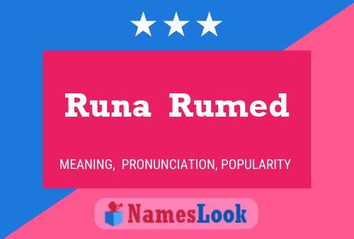 Runa  Rumed Name Poster