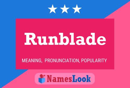 Runblade Name Poster