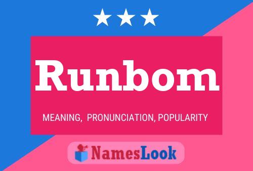 Runbom Name Poster