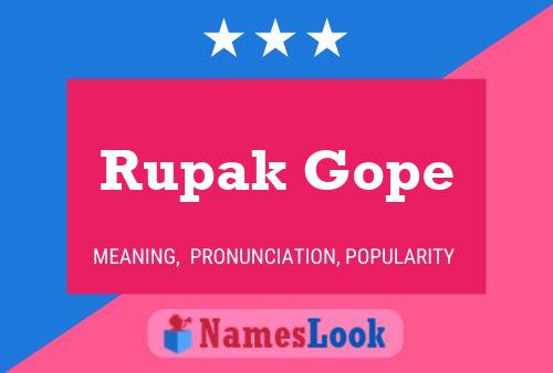 Rupak Gope Name Poster