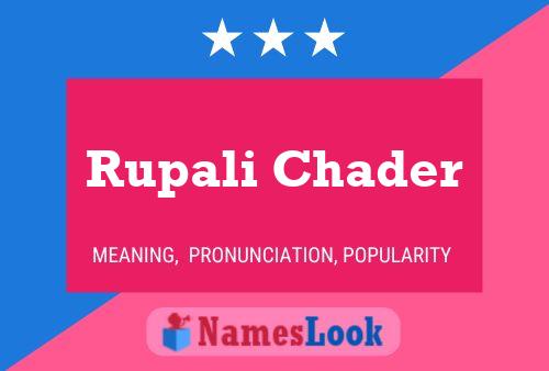 Rupali Chader Name Poster