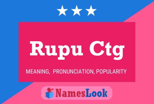 Rupu Ctg Name Poster