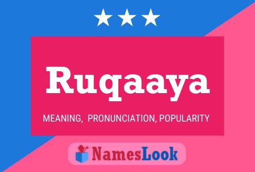 Ruqaaya Name Poster