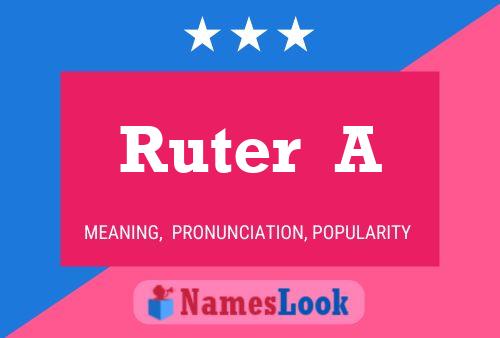 Ruter  A Name Poster