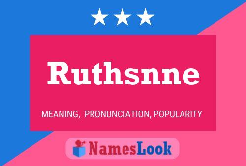 Ruthsnne Name Poster