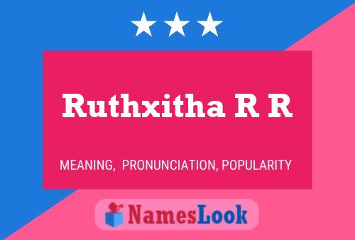 Ruthxitha R R Name Poster