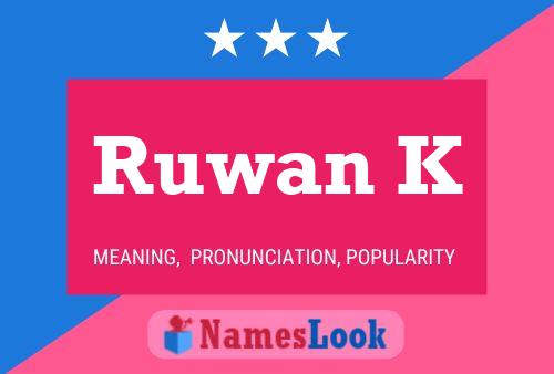 Ruwan K Name Poster