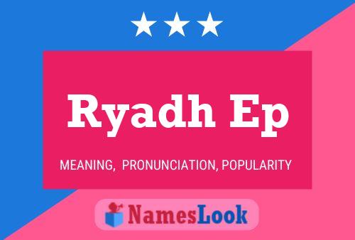 Ryadh Ep Name Poster