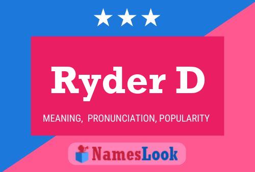 Ryder D Name Poster