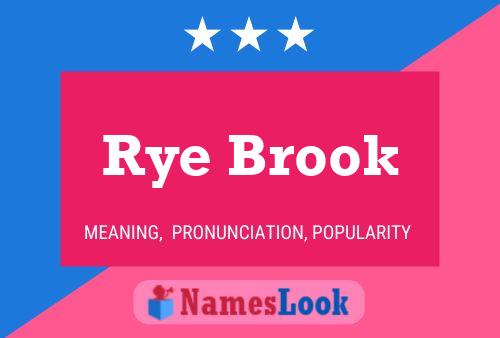 Rye Brook Name Poster