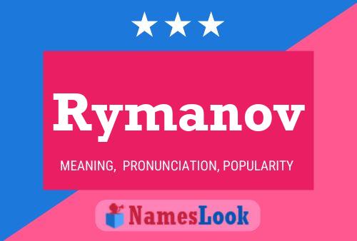 Rymanov Name Poster