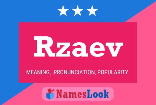 Rzaev Name Poster