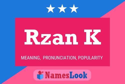 Rzan K Name Poster