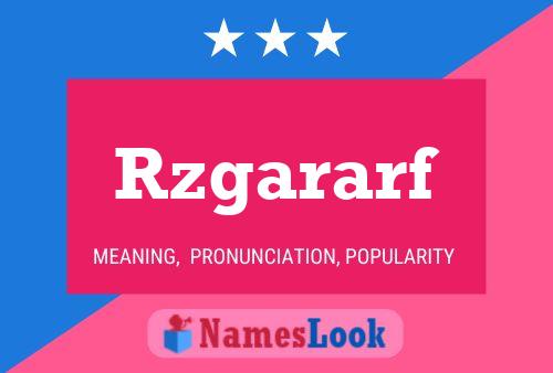 Rzgararf Name Poster