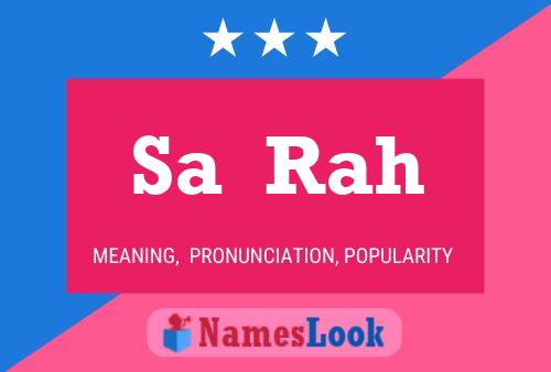 Sa  Rah Name Poster