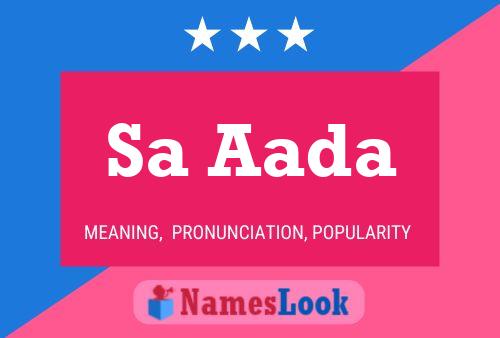 Sa Aada Name Poster