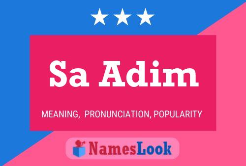 Sa Adim Name Poster