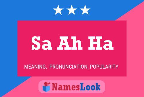 Sa Ah Ha Name Poster