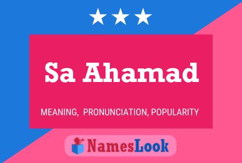 Sa Ahamad Name Poster