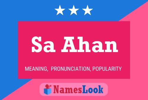 Sa Ahan Name Poster