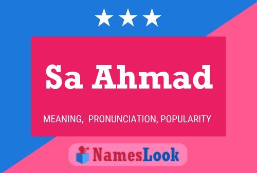 Sa Ahmad Name Poster