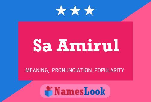 Sa Amirul Name Poster