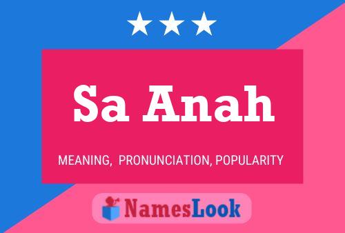 Sa Anah Name Poster