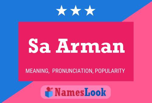 Sa Arman Name Poster