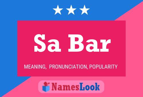 Sa Bar Name Poster