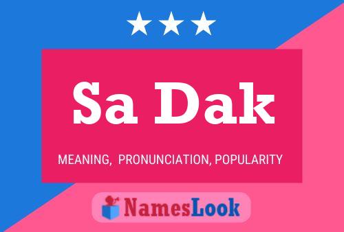 Sa Dak Name Poster