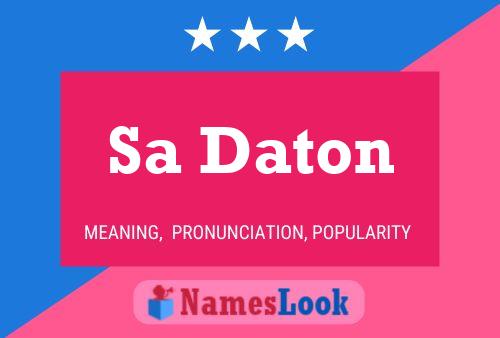 Sa Daton Name Poster