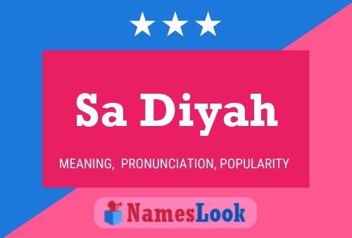 Sa Diyah Name Poster