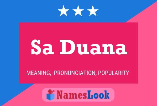 Sa Duana Name Poster