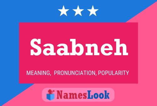 Saabneh Name Poster