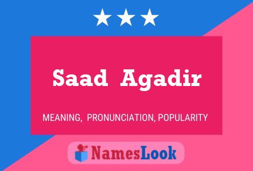 Saad  Agadir Name Poster