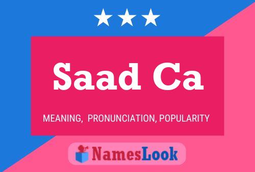 Saad Ca Name Poster