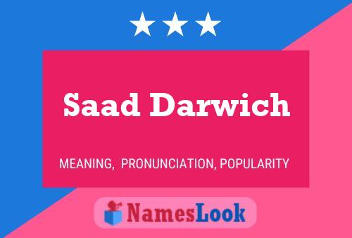 Saad Darwich Name Poster