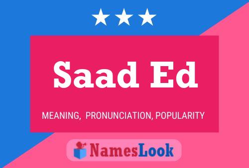 Saad Ed Name Poster