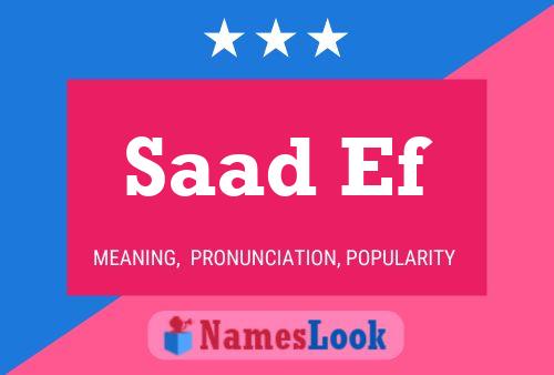 Saad Ef Name Poster