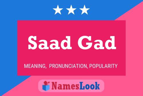 Saad Gad Name Poster