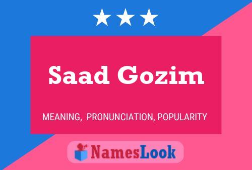 Saad Gozim Name Poster