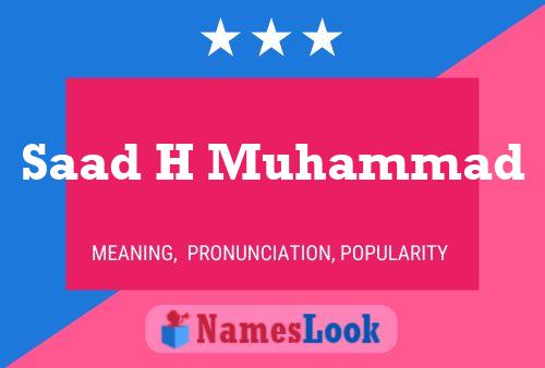 Saad H Muhammad Name Poster